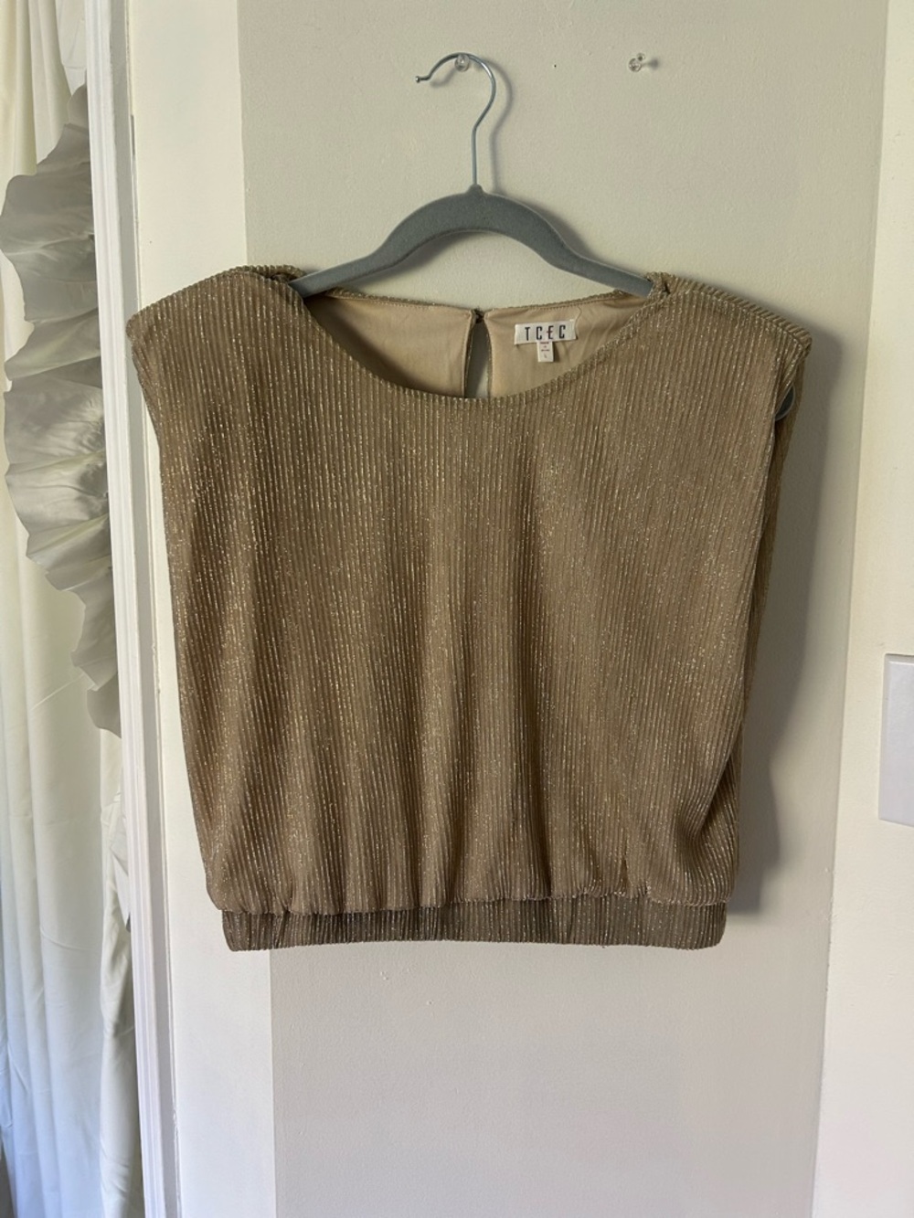 TCEC Metallic Gold Sleeveless Blouse